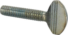Value Collection - #8-32 Oval Shoulderless Grade 2 Steel Thumb Screw - 3/4" OAL, Zinc-Plated Finish - Americas Industrial Supply