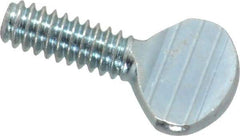 Value Collection - #10-24 Oval Shoulderless Grade 2 Steel Thumb Screw - 1/2" OAL, Zinc-Plated Finish - Americas Industrial Supply