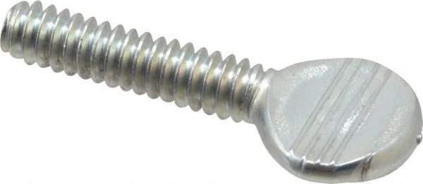Value Collection - #10-24 Oval Shoulderless Grade 2 Steel Thumb Screw - 3/4" OAL, Zinc-Plated Finish - Americas Industrial Supply