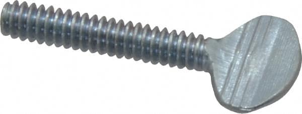 Value Collection - #10-24 Oval Shoulderless Grade 2 Steel Thumb Screw - 1" OAL, Zinc-Plated Finish - Americas Industrial Supply