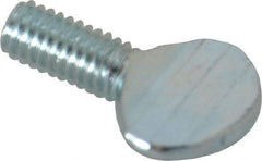 Value Collection - #10-32 Oval Shoulderless Grade 2 Steel Thumb Screw - 3/8" OAL, Zinc-Plated Finish - Americas Industrial Supply