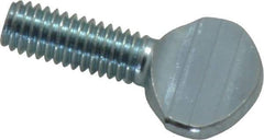 Value Collection - #10-32 Oval Shoulderless Grade 2 Steel Thumb Screw - 1/2" OAL, Zinc-Plated Finish - Americas Industrial Supply