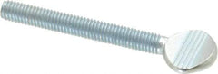 Value Collection - #10-32 Oval Shoulderless Grade 2 Steel Thumb Screw - 1-1/2" OAL, Zinc-Plated Finish - Americas Industrial Supply