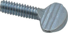 Value Collection - 1/4-20 Oval Shoulderless Grade 2 Steel Thumb Screw - 3/4" OAL, Zinc-Plated Finish - Americas Industrial Supply