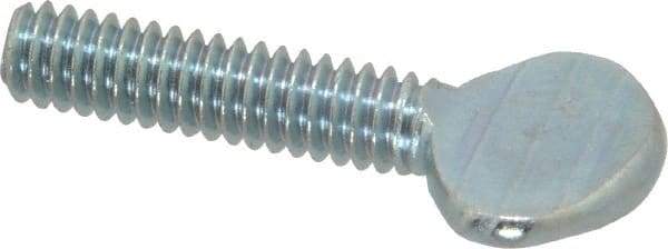 Value Collection - 1/4-20 Oval Shoulderless Grade 2 Steel Thumb Screw - 1" OAL, 0.64" Head Height, Zinc-Plated Finish - Americas Industrial Supply