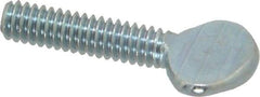 Value Collection - 1/4-20 Oval Shoulderless Grade 2 Steel Thumb Screw - 1" OAL, 0.64" Head Height, Zinc-Plated Finish - Americas Industrial Supply