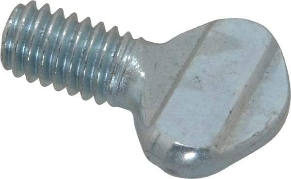 Value Collection - 5/16-18 Oval Shoulderless Grade 2 Steel Thumb Screw - 1/2" OAL, Zinc-Plated Finish - Americas Industrial Supply