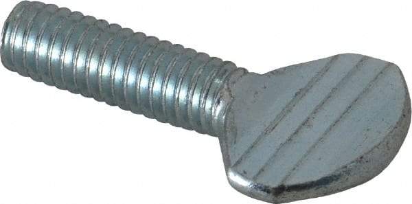 Value Collection - 5/16-18 Oval Shoulderless Grade 2 Steel Thumb Screw - 1" OAL, Zinc-Plated Finish - Americas Industrial Supply