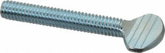 Value Collection - 5/16-18 Oval Shoulderless Grade 2 Steel Thumb Screw - 2" OAL, Zinc-Plated Finish - Americas Industrial Supply