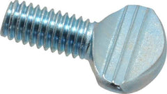 Value Collection - 3/8-16 Oval Shoulderless Grade 2 Steel Thumb Screw - 3/4" OAL, Zinc-Plated Finish - Americas Industrial Supply