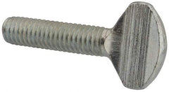 Value Collection - 3/8-16 Oval Shoulderless Grade 2 Steel Thumb Screw - 1-1/2" OAL, Zinc-Plated Finish - Americas Industrial Supply