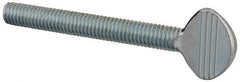 Value Collection - 3/8-16 Oval Shoulderless Grade 2 Steel Thumb Screw - 3" OAL, Zinc-Plated Finish - Americas Industrial Supply