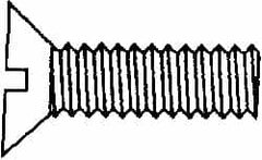 Value Collection - #10-24 UNC, 2" OAL Slotted Drive Machine Screw - Flat Head, Brass, Without Washer - Americas Industrial Supply