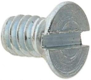 Value Collection - #3-48 UNC, 3/16" OAL Slotted Drive Machine Screw - Flat Head, Grade 2 Steel, Zinc-Plated Finish, Without Washer - Americas Industrial Supply