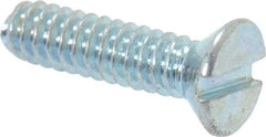 Value Collection - #4-40 UNC, 7/16" OAL Slotted Drive Machine Screw - Flat Head, Grade 2 Steel, Zinc-Plated Finish, Without Washer - Americas Industrial Supply