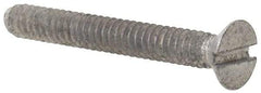 Value Collection - #4-40 UNC, 7/8" OAL Slotted Drive Machine Screw - Flat Head, Grade 2 Steel, Zinc-Plated Finish, Without Washer - Americas Industrial Supply