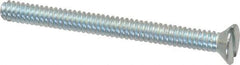 Value Collection - #4-40 UNC, 1-1/4" OAL Slotted Drive Machine Screw - Flat Head, Grade 2 Steel, Zinc-Plated Finish, Without Washer - Americas Industrial Supply