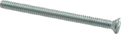 Value Collection - #4-40 UNC, 1-1/2" OAL Slotted Drive Machine Screw - Flat Head, Grade 2 Steel, Zinc-Plated Finish, Without Washer - Americas Industrial Supply