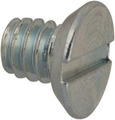 Value Collection - #5-40 UNC, 1/8" OAL Slotted Drive Machine Screw - Flat Undercut Head, Grade J82 Steel, Zinc-Plated Finish, Without Washer - Americas Industrial Supply