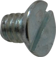 Value Collection - #5-40 UNC, 3/16" OAL Slotted Drive Machine Screw - Flat Undercut Head, Grade J82 Steel, Zinc-Plated Finish, Without Washer - Americas Industrial Supply