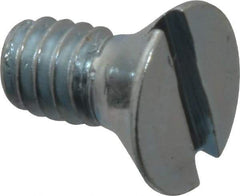 Value Collection - #5-40 UNC, 1/4" OAL Slotted Drive Machine Screw - Flat Head, Grade 2 Steel, Zinc-Plated Finish, Without Washer - Americas Industrial Supply