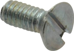 Value Collection - #5-40 UNC, 5/16" OAL Slotted Drive Machine Screw - Flat Head, Grade 2 Steel, Zinc-Plated Finish, Without Washer - Americas Industrial Supply