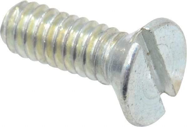 Value Collection - #5-40 UNC, 3/8" OAL Slotted Drive Machine Screw - Flat Head, Grade 2 Steel, Zinc-Plated Finish, Without Washer - Americas Industrial Supply