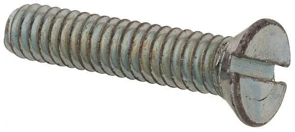 Value Collection - #5-40 UNC, 5/8" OAL Slotted Drive Machine Screw - Flat Head, Grade 2 Steel, Zinc-Plated Finish, Without Washer - Americas Industrial Supply