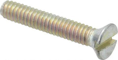 Value Collection - #5-40 UNC, 3/4" OAL Slotted Drive Machine Screw - Flat Head, Grade 2 Steel, Zinc-Plated Finish, Without Washer - Americas Industrial Supply