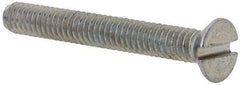 Value Collection - #5-40 UNC, 1" OAL Slotted Drive Machine Screw - Flat Head, Grade 2 Steel, Zinc-Plated Finish, Without Washer - Americas Industrial Supply