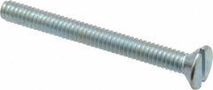 Value Collection - #5-40 UNC, 1-1/4" OAL Slotted Drive Machine Screw - Flat Head, Grade 2 Steel, Zinc-Plated Finish, Without Washer - Americas Industrial Supply