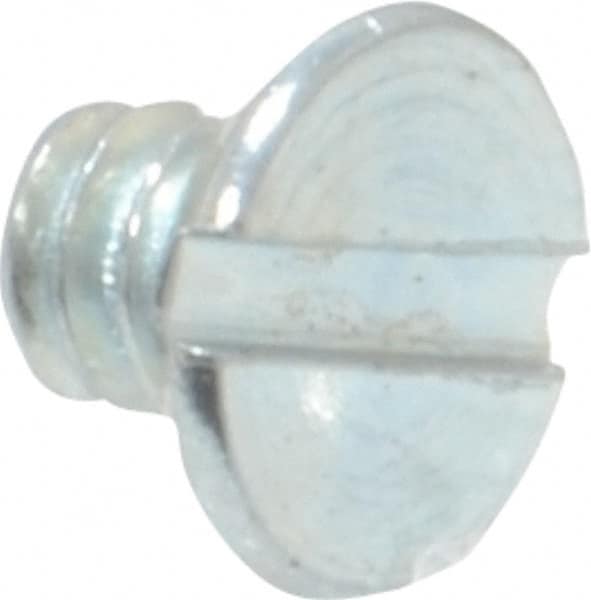 Value Collection - #6-32 UNC, 3/16" OAL Slotted Drive Machine Screw - Flat Head, Grade 2 Steel, Zinc-Plated Finish, Without Washer - Americas Industrial Supply