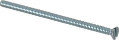 Value Collection - #6-32 UNC, 2-1/2" OAL Slotted Drive Machine Screw - Flat Head, Grade 2 Steel, Zinc-Plated Finish, Without Washer - Americas Industrial Supply