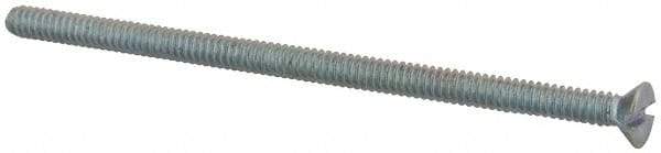 Value Collection - #6-32 UNC, 2-3/4" OAL Slotted Drive Machine Screw - Flat Head, Grade 2 Steel, Zinc-Plated Finish, Without Washer - Americas Industrial Supply