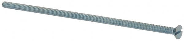 Value Collection - #6-32 UNC, 4" OAL Slotted Drive Machine Screw - Flat Head, Grade 2 Steel, Zinc-Plated Finish, Without Washer - Americas Industrial Supply