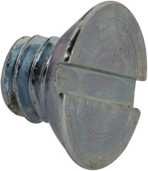 Value Collection - #8-32 UNC, 3/16" OAL Slotted Drive Machine Screw - Flat Head, Grade 2 Steel, Zinc-Plated Finish, Without Washer - Americas Industrial Supply