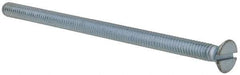Value Collection - #8-32 UNC, 3" OAL Slotted Drive Machine Screw - Flat Head, Grade 2 Steel, Zinc-Plated Finish, Without Washer - Americas Industrial Supply
