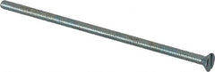 Value Collection - #8-32 UNC, 4" OAL Slotted Drive Machine Screw - Flat Head, Grade 2 Steel, Zinc-Plated Finish, Without Washer - Americas Industrial Supply