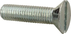 Value Collection - 1/4-28 UNF, 1" OAL Slotted Drive Machine Screw - Flat Head, Grade J82 Steel, Zinc-Plated Finish, Without Washer - Americas Industrial Supply