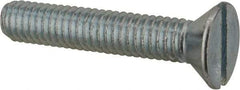 Value Collection - 5/16-18 UNC, 1-3/4" OAL Slotted Drive Machine Screw - Flat Head, Grade 2 Steel, Zinc-Plated Finish, Without Washer - Americas Industrial Supply