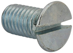 Value Collection - 1/2-13 UNC, 1" OAL Slotted Drive Machine Screw - Flat Head, Grade 2 Steel, Zinc-Plated Finish, Without Washer - Americas Industrial Supply