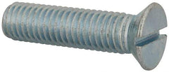 Value Collection - 1/2-13 UNC, 2" OAL Slotted Drive Machine Screw - Flat Head, Grade J82 Steel, Zinc-Plated Finish, Without Washer - Americas Industrial Supply