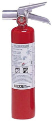 Kidde - 2.5 Lb, 2-B:C Rated, Halotron Fire Extinguisher - 3" Diam x 14.87" High, 100 psi, 10' Discharge in 9 sec, Steel Cylinder - Americas Industrial Supply