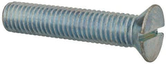 Value Collection - 1/2-13 UNC, 2-1/2" OAL Slotted Drive Machine Screw - Flat Head, Grade J82 Steel, Zinc-Plated Finish, Without Washer - Americas Industrial Supply