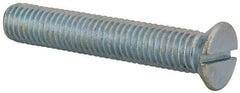 Value Collection - 1/2-13 UNC, 3" OAL Slotted Drive Machine Screw - Flat Head, Grade 2 Steel, Zinc-Plated Finish, Without Washer - Americas Industrial Supply