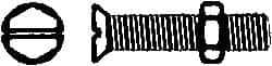 Value Collection - #10-24 UNC, 3/4" OAL Slotted Drive Machine Screw - Flat Head, Grade 2 Steel, Zinc-Plated Finish, Without Washer - Americas Industrial Supply