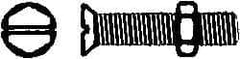 Value Collection - 1/4-20 UNC, 1-1/4" OAL Slotted Drive Machine Screw - Flat Head, Grade 2 Steel, Zinc-Plated Finish, Without Washer - Americas Industrial Supply