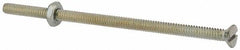 Value Collection - #10-24 UNC, 4" OAL Slotted Drive Machine Screw - Flat Head, Grade 2 Steel, Zinc-Plated Finish, Without Washer - Americas Industrial Supply