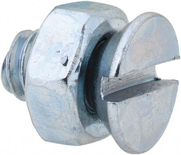 Value Collection - 1/4-20 UNC, 1/2" OAL Slotted Drive Machine Screw - Flat Head, Grade 2 Steel, Zinc-Plated Finish, Without Washer - Americas Industrial Supply