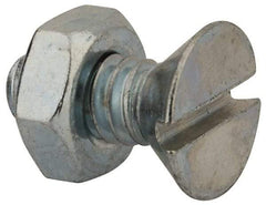 Value Collection - 1/4-20 UNC, 5/8" OAL Slotted Drive Machine Screw - Flat Head, Grade 2 Steel, Zinc-Plated Finish, Without Washer - Americas Industrial Supply